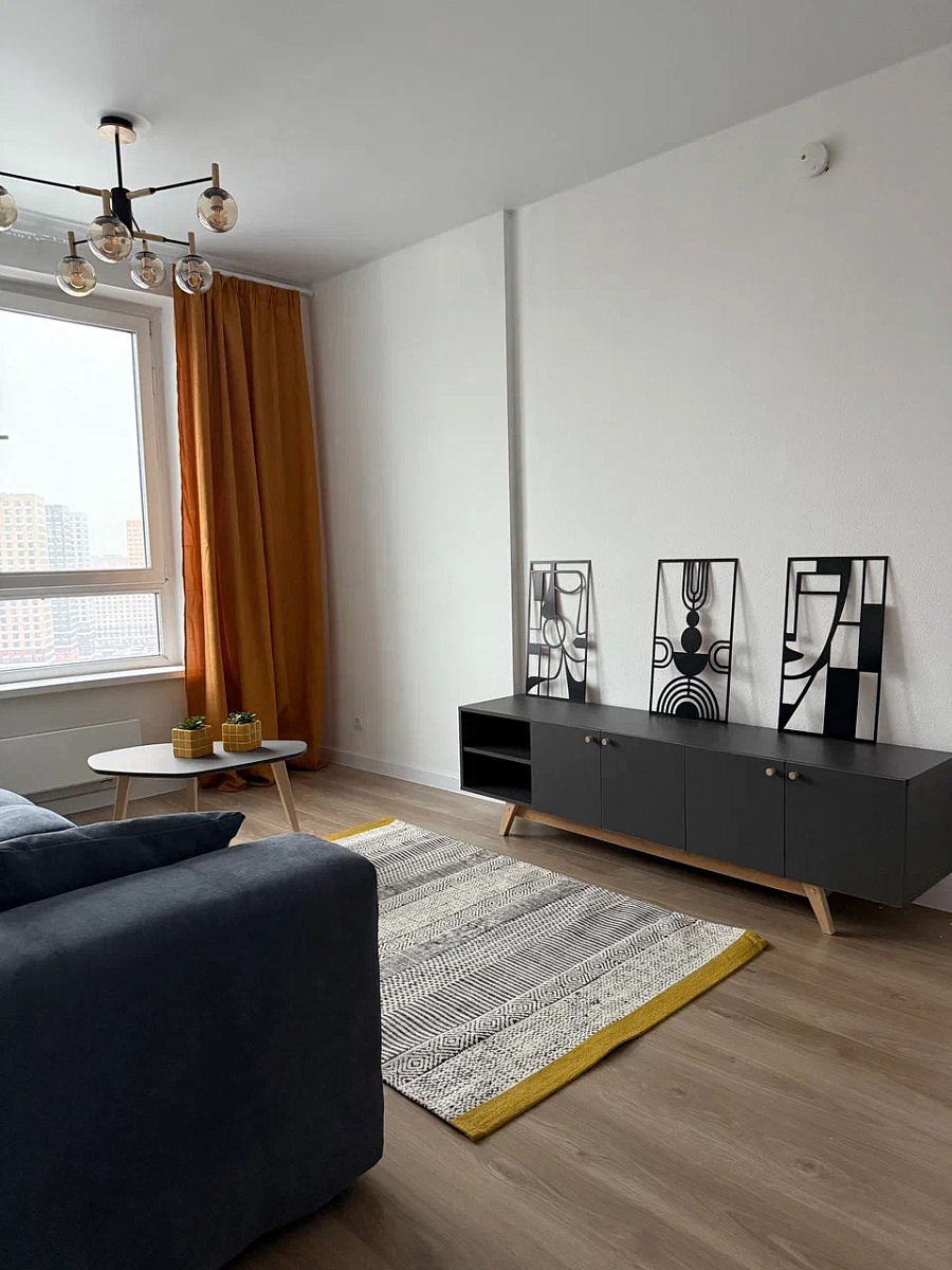 Проект «Время пить чай» с элементами стиля Сканди в ЖК «Оранж-парк» (до и после)